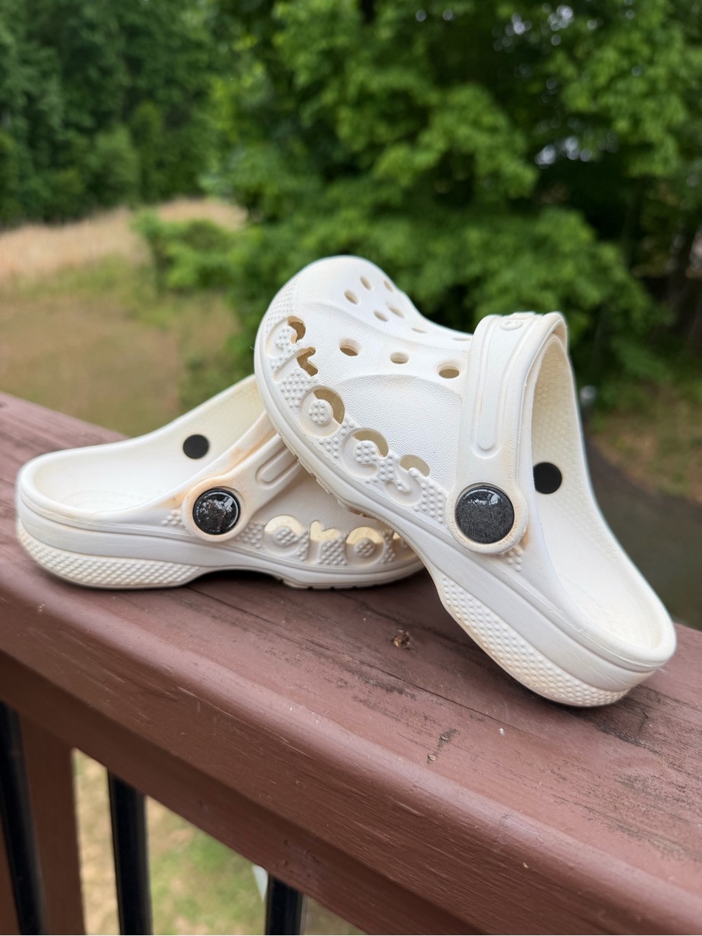 White Foam Slip-On Crocs